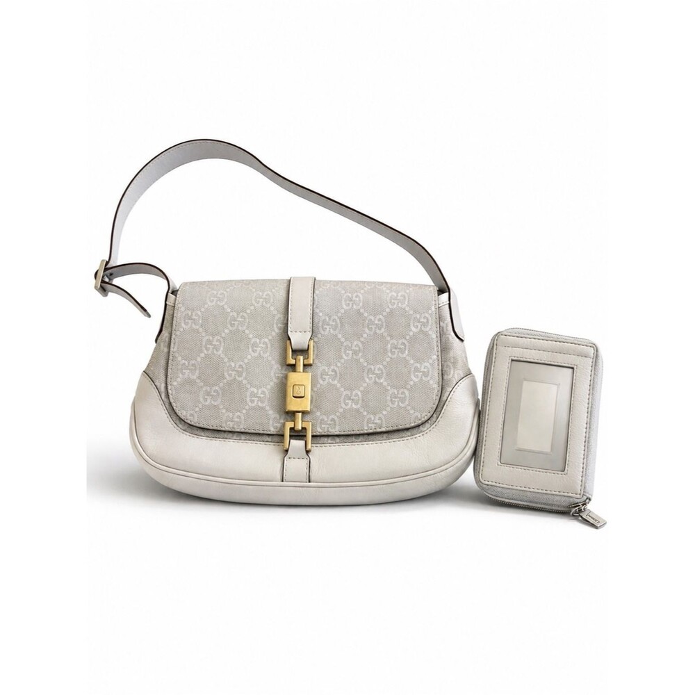 Vintage Gucci Jackie leather handbag and matching wallet